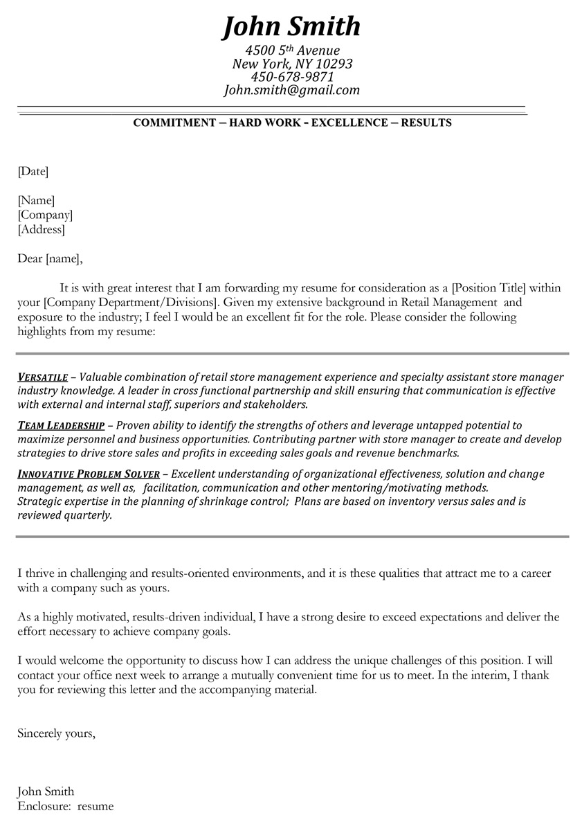 resume cover letter examples military